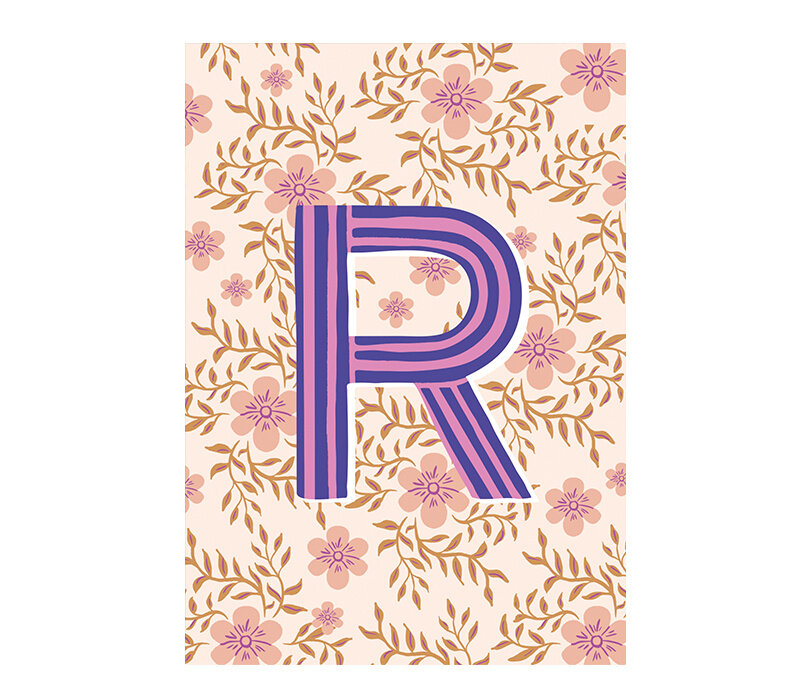 Card Monogram - R