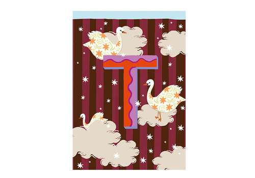 All the Luck in the World Kaart Monogram - T