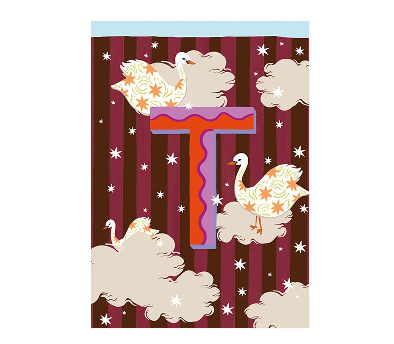 Card Monogram - T
