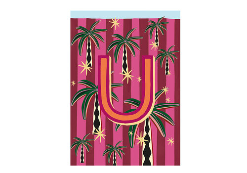 All the Luck in the World Kaart Monogram - U
