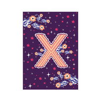 Card Monogram - X