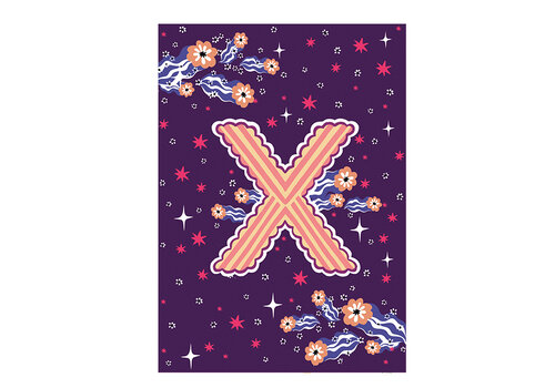 All the Luck in the World Kaart Monogram - X