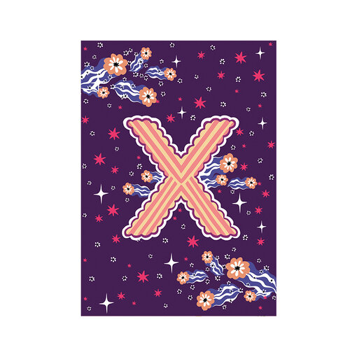 Kaart Monogram - X 