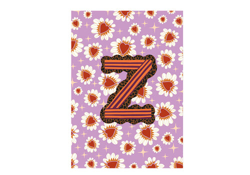 All the Luck in the World Kaart Monogram - Z