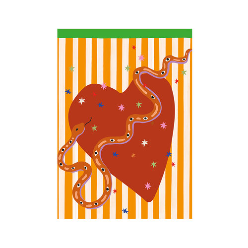 Card - Heart and Snake 