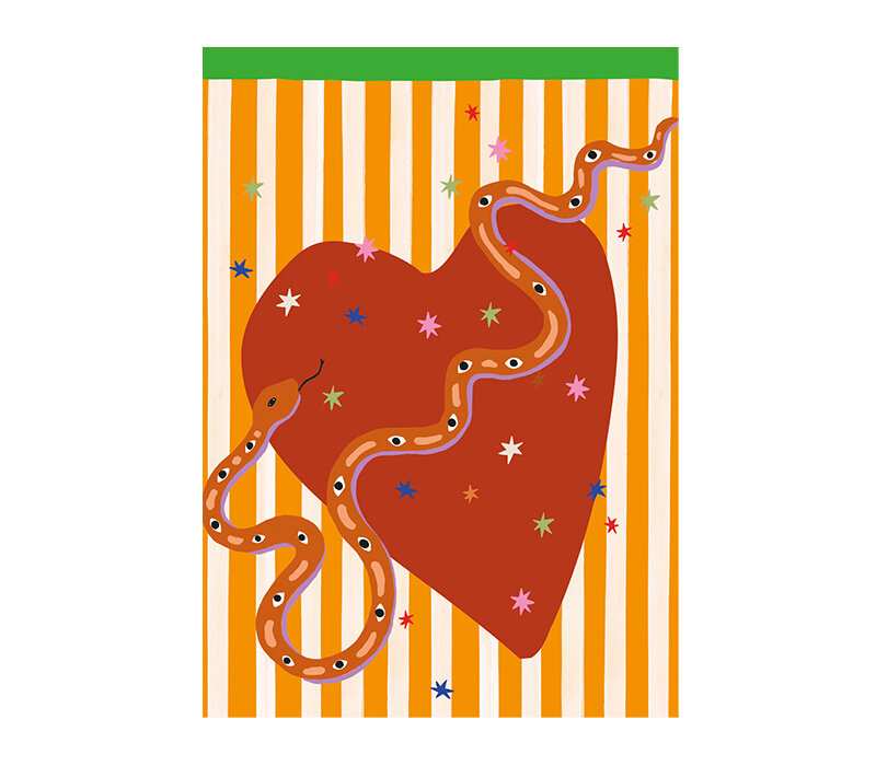 Card - Heart and Snake