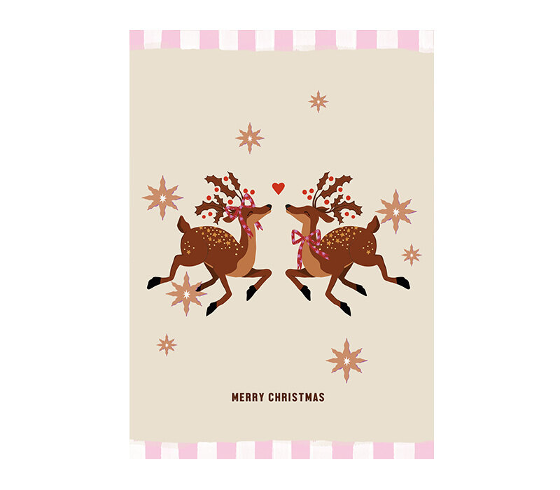Card - Merry Christmas Deers