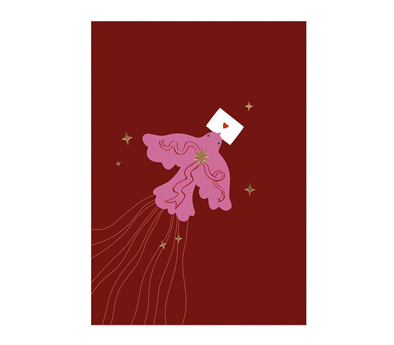Card - Bird and Letter