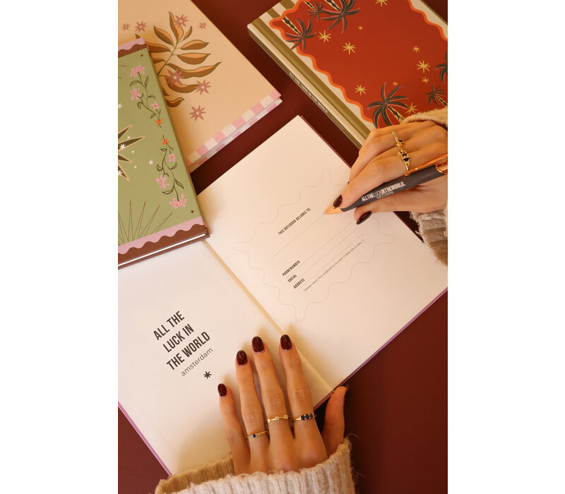 Notitieboekje Oranje Bloemen