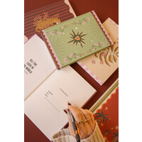 Notebook Green Flowers and Heart
