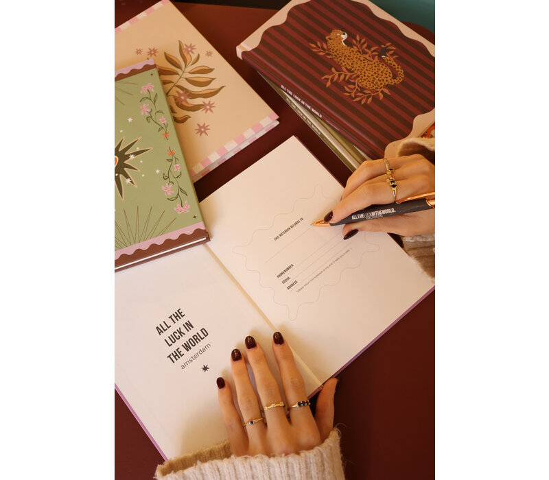 Notebook Dark Blue Sun Flowers
