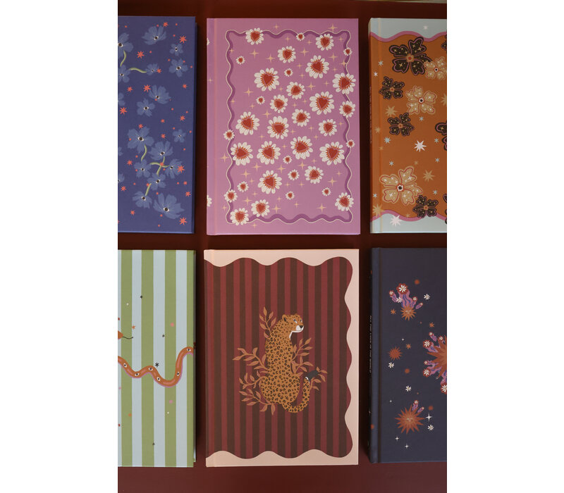 Notebook Pink Hearts and Flowers