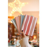 Klein Notitieboekje Notes met Strepen Pink Beige