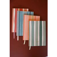 Small Notebook Notes with Stripes Pink Beige