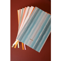 Small Notebook Notes met Stripes Blue Grey