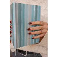 Small Notebook Notes met Stripes Blue Grey