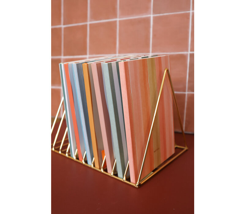 Klein Notitieboekje Journal met Strepen Oranje Wit