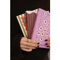 Notebook Pink Hearts and Flowers