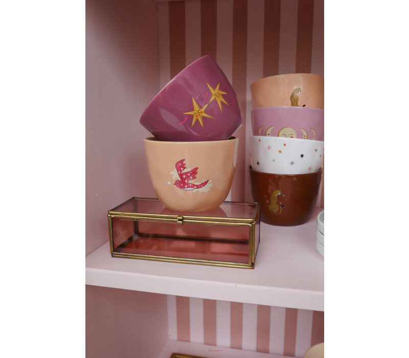Large Peach Cup Bird