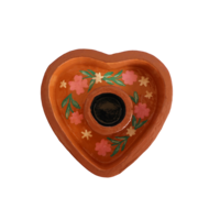 Kaarsenhouder Hart met Bloemen