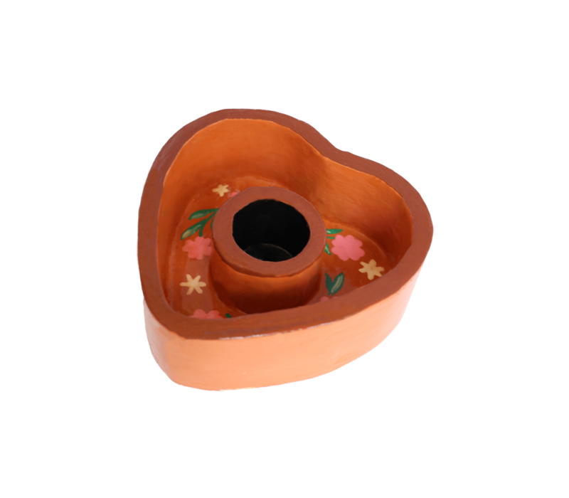 Candleholder Heart with Flowers