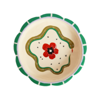 Bowl with Snake and Flower