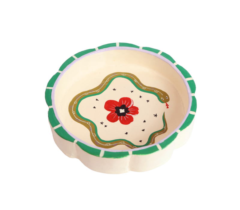 Bowl with Snake and Flower