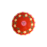 Round Box with Flowers and Suns