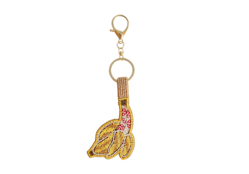 All the Luck in the World Beaded Keychain - Banana