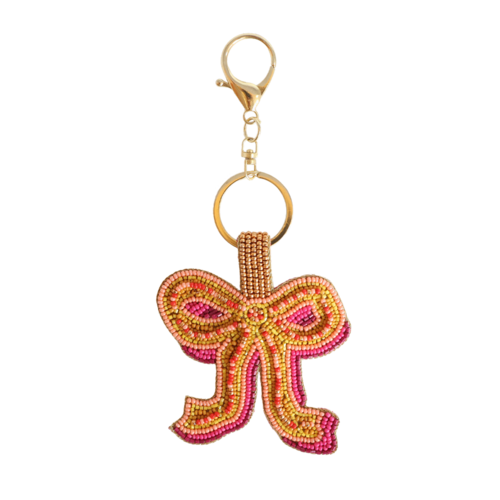Beaded Keychain - Bow 