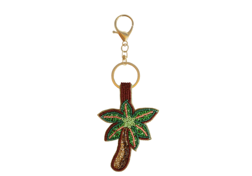 All the Luck in the World Beaded Keychain - Palmtree