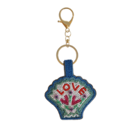 Sleutelhanger met Kraaltjes - Love Schelp