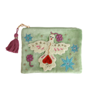 Medium Beaded Wallet - Lucky Bird