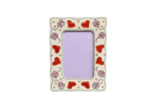All the Luck in the World Beaded Photo Frame -  Hearts
