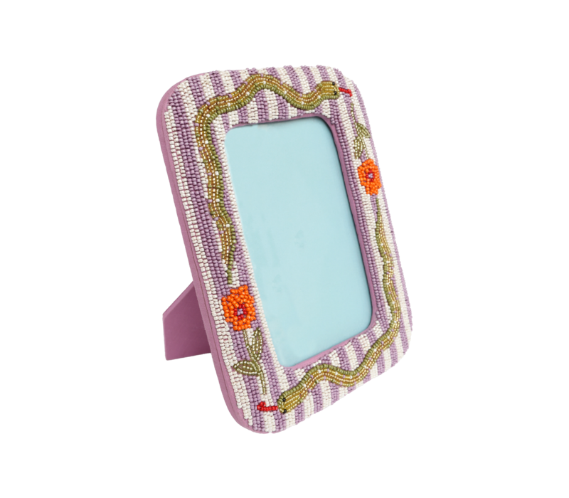 Beaded Photo Frame -  Snake
