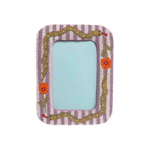 Beaded Photo Frame -  Snake 