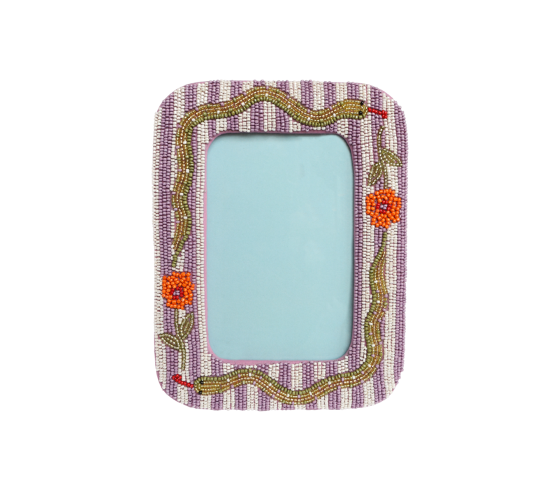 Beaded Photo Frame -  Snake