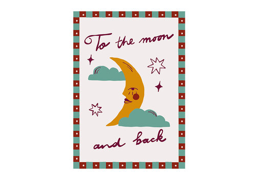 All the Luck in the World Card - To the moon and back