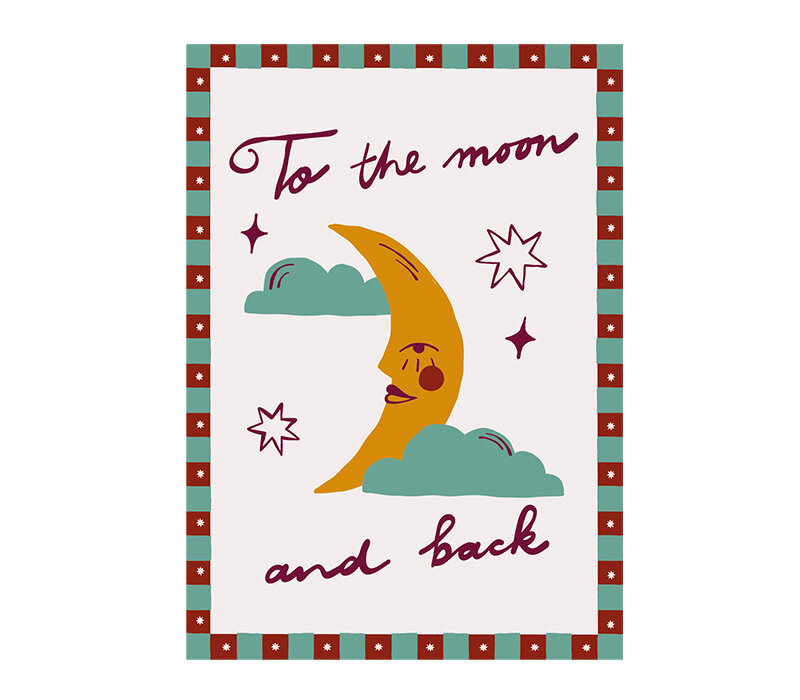 Card - To the moon and back
