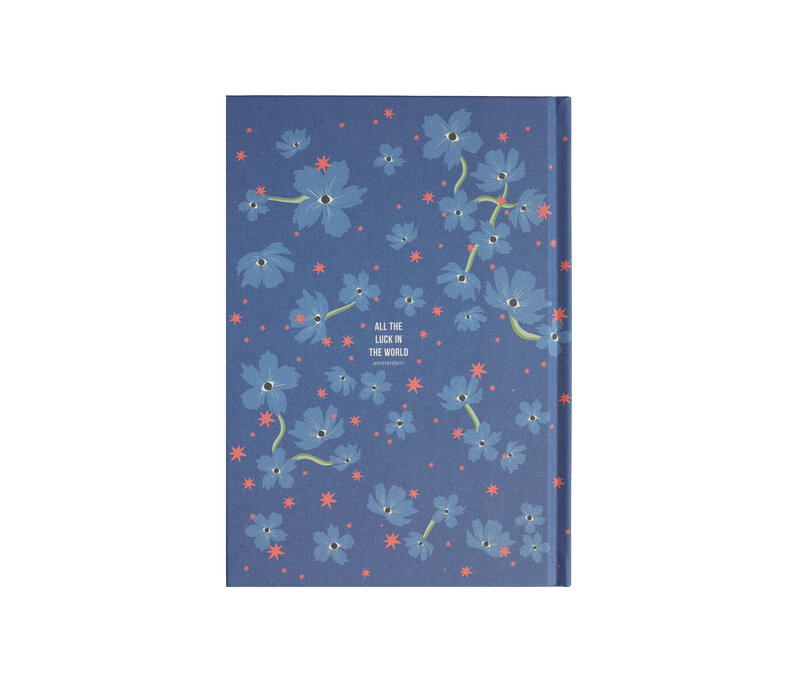 Notitieboekje Blauwe Bloemen