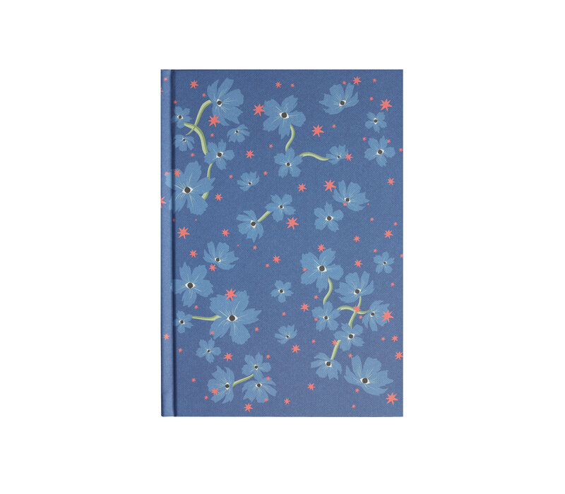 Notitieboekje Blauwe Bloemen