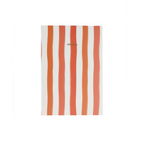 Klein Notitieboekje Journal met Strepen Oranje Wit