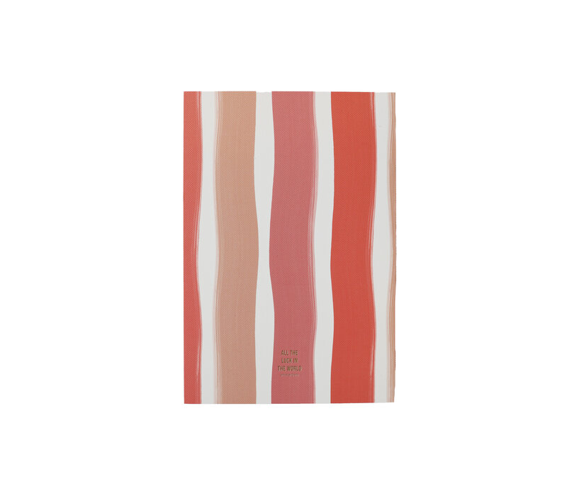 Small Notebook Notes with Stripes Pink White