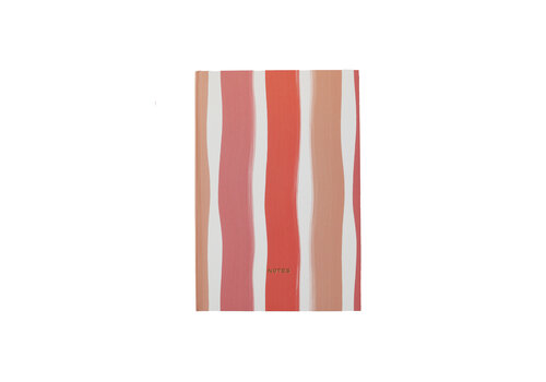 All the Luck in the World Small Notebook Notes with Stripes Pink White