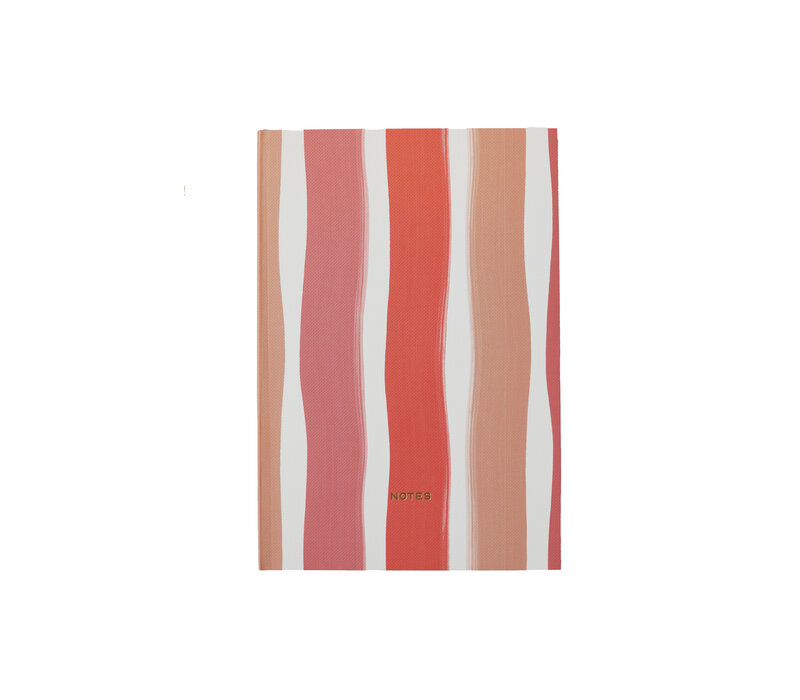 Small Notebook Notes with Stripes Pink White