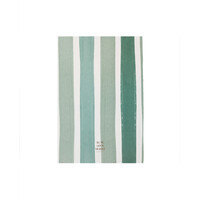 Small Notebook Notes with Stripes Green White