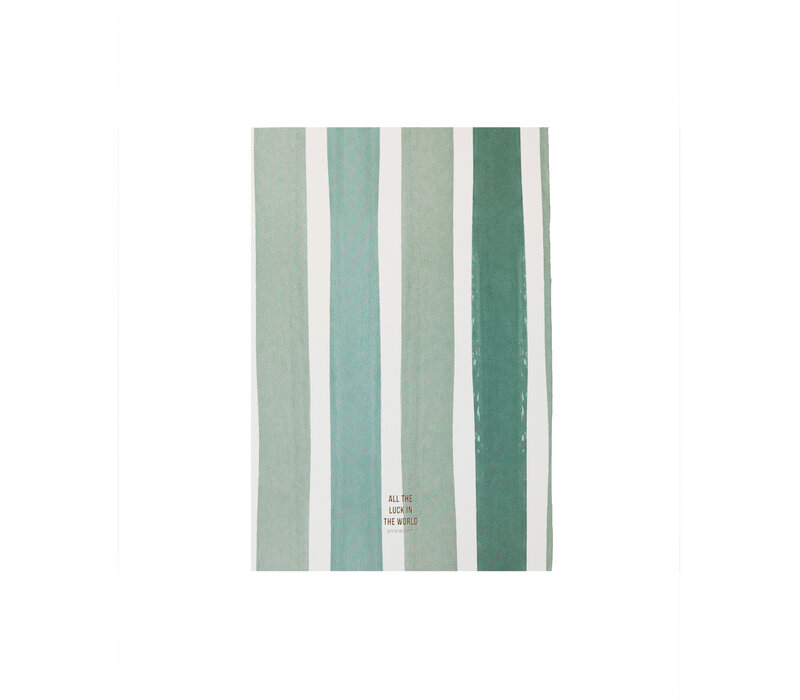 Small Notebook Notes with Stripes Green White