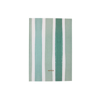 Small Notebook Notes with Stripes Green White