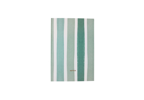 All the Luck in the World Small Notebook Notes with Stripes Green White