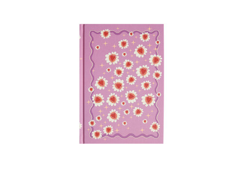 All the Luck in the World Notebook Pink Hearts and Flowers